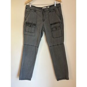 Anthropologie Hei Hei Pants Women's 31 Gray The Wanderer Straight Leg Button Fly